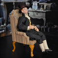 Load image into Gallery viewer, OOAK Older British Victorian Gentleman Character Doll with Top Hat & Drink
