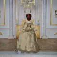 Load image into Gallery viewer, Victorian Porcelain Dollhouse Doll in Beige Silk Gown with Gorgeous Jewelry
