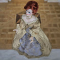 Load image into Gallery viewer, Victorian Porcelain Dollhouse Doll in Beige Silk Gown with Gorgeous Jewelry
