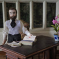 Load image into Gallery viewer, Porcelain Bearded Victorian Gentleman Dollhouse Doll Dad Father Wool Pants
