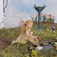 Load image into Gallery viewer, OOAK Whimsical Porcelain Fairy Child Dollhouse Doll with Butterfly Wings
