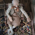 Load image into Gallery viewer, Geppetto and Pinocchio Puppet OOAK Clay Dollhouse Doll Figures 1:12 Scale
