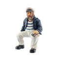 Load image into Gallery viewer, Nautical Boat Captain Seated Old Man Clay/Resin Hand Painted Figure
