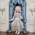 Load image into Gallery viewer, Angelika Mannersdorfer OOAK Fantasy Pierrot Porcelain Dollhouse Doll with Leather Hat
