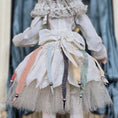 Load image into Gallery viewer, Angelika Mannersdorfer OOAK Fantasy Pierrot Porcelain Dollhouse Doll with Leather Hat
