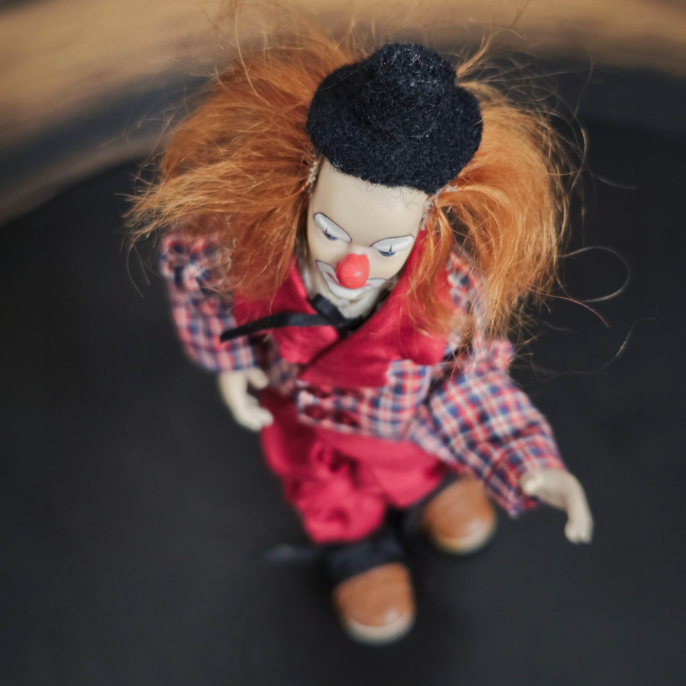 Vintage Artisan Porcelain Clown Dollhouse Doll Circus Character Figure