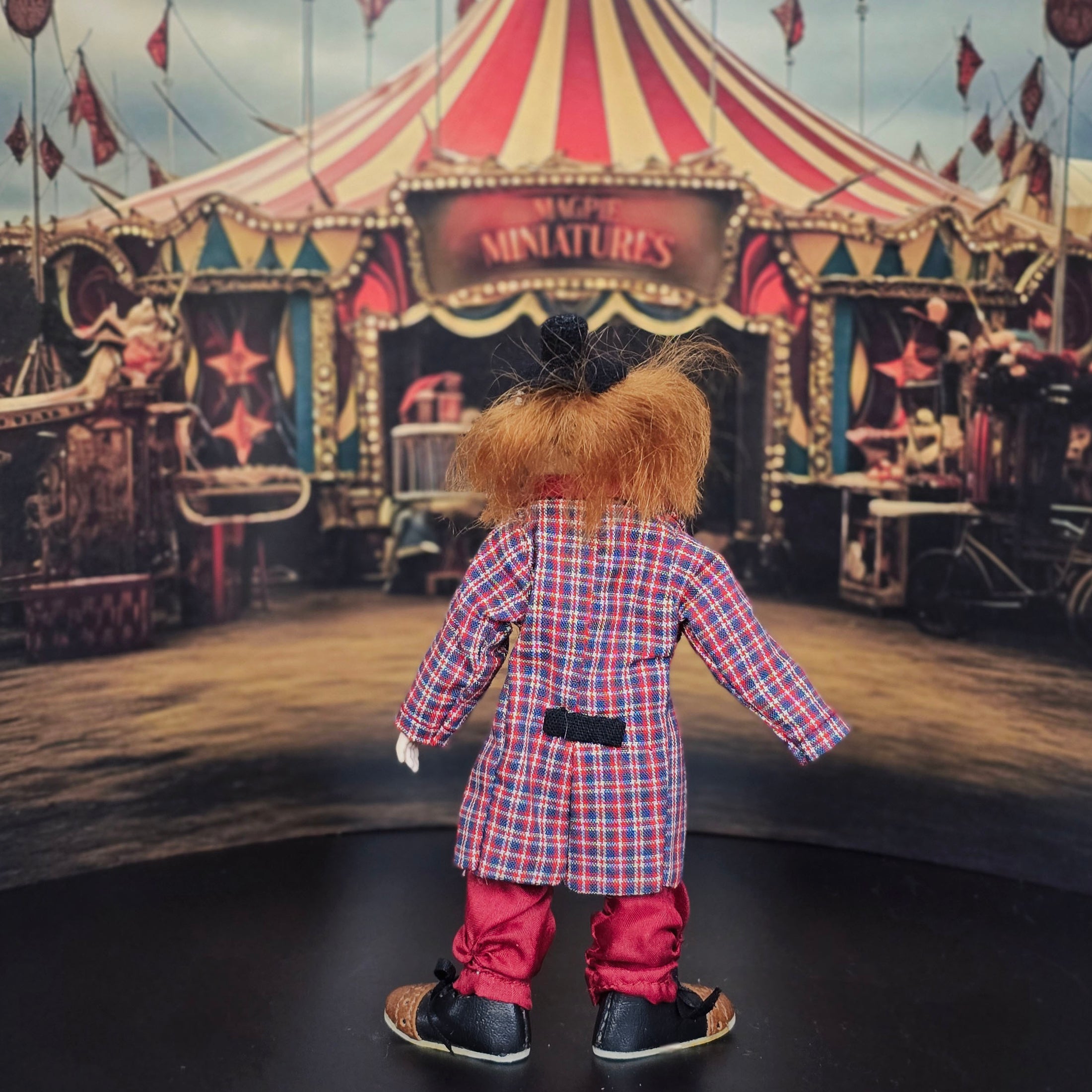 Vintage Artisan Porcelain Clown Dollhouse Doll Circus Character Figure