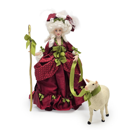 Tish Tierney IGMA OOAK La Peep Porcelain Doll with her Sheep and Crook 1:12 Scale