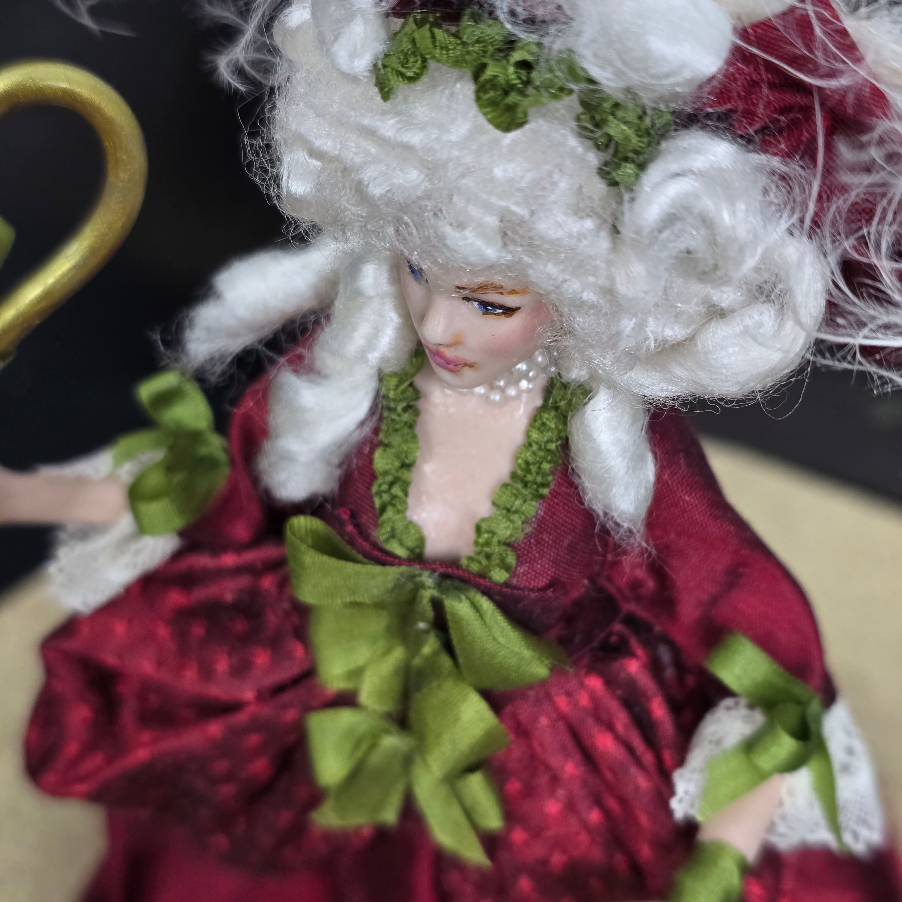 Tish Tierney IGMA OOAK La Peep Porcelain Doll with her Sheep and Crook 1:12 Scale