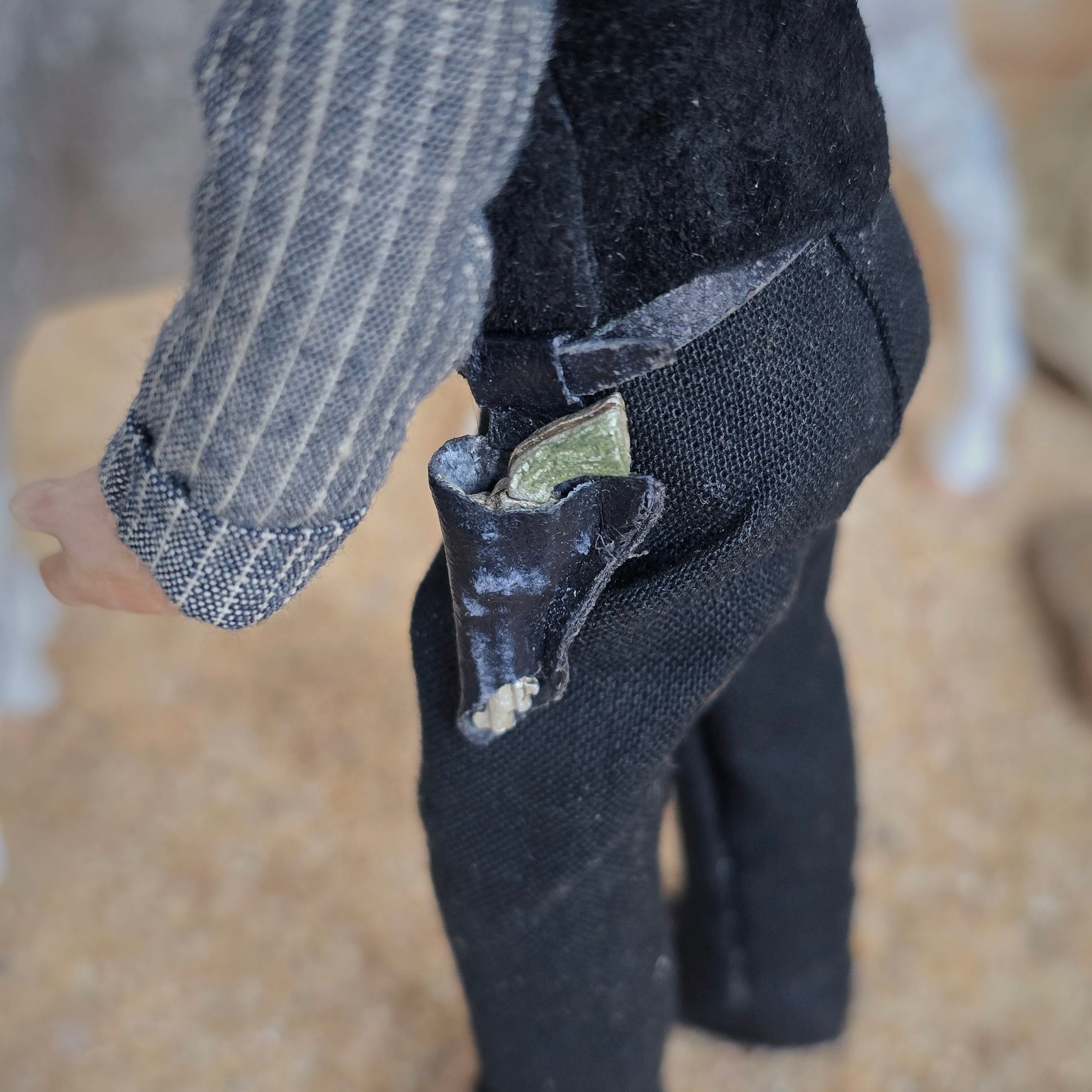 OOAK Cowboy Gentleman Doll Porcelain Western Man w Dueling Pistols 1:12