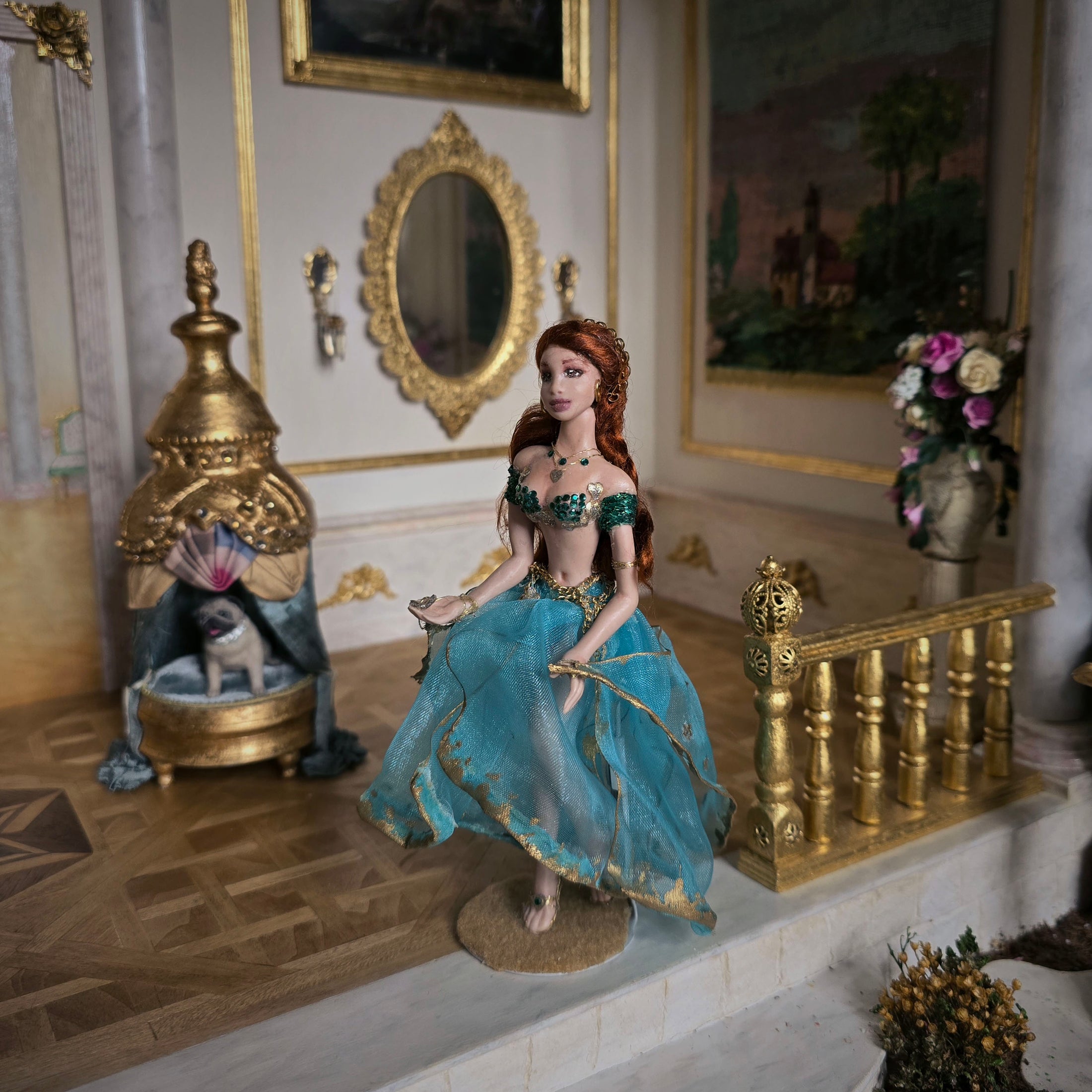 Cynthia Moreno Belly Dancer Character Dollhouse Doll OOAK Exotic Clay Figure