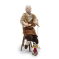 Load image into Gallery viewer, Geppetto & Pinocchio Dollhouse Doll Scene w Stool, Artisan Porcelain Character Set
