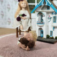 Load image into Gallery viewer, Sleeping Infant Baby Boy Dollhouse Doll With His Teddy Bear OOAK Artisan Signed
