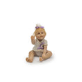 Load image into Gallery viewer, Seated Infant Baby Girl With Purple Ribbons OOAK Artisan Clay Miniature Doll
