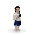 Load image into Gallery viewer, OOAK Brunette Victorian Nautical Schoolgirl Porcelain Dollhouse Doll Little Girl
