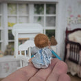Load image into Gallery viewer, Messy Toddler Baby Boy Eating Realistic Clay Miniature Doll with Bib OOAK

