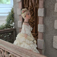 Load image into Gallery viewer, RESERVED SUSAN Victorian Lady Dollhouse Doll in Ivory Lace & Blush Silk
