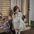 Load image into Gallery viewer, Marcia Backstrom Edwardian Seated Lady Doll in Antique Lace Gown, Quiet Seated Pose
