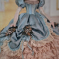 Load image into Gallery viewer, Stacy Hofman Victorian Porcelain Dollhouse Doll Lady with Blue Silk Ball Gown
