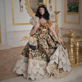 Load image into Gallery viewer, Autumn Floral Victorian Lady Dollhouse Doll Caramel Complexion Attributed Stacy Hofman
