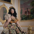 Load image into Gallery viewer, Autumn Floral Victorian Lady Dollhouse Doll Caramel Complexion Attributed Stacy Hofman
