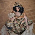 Load image into Gallery viewer, Autumn Floral Victorian Lady Dollhouse Doll Caramel Complexion Attributed Stacy Hofman
