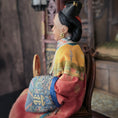 Load image into Gallery viewer, OOAK Qing Dynasty Inspired Chinese Empress Dowager Seated Dollhouse Doll
