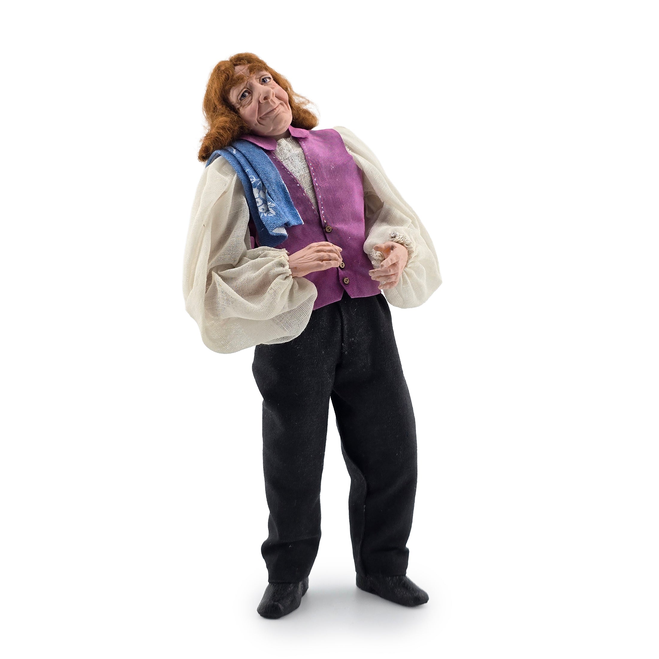 Colonial Gentleman Doll By Marcia Backstrom Barber Or Waiter Clay Character