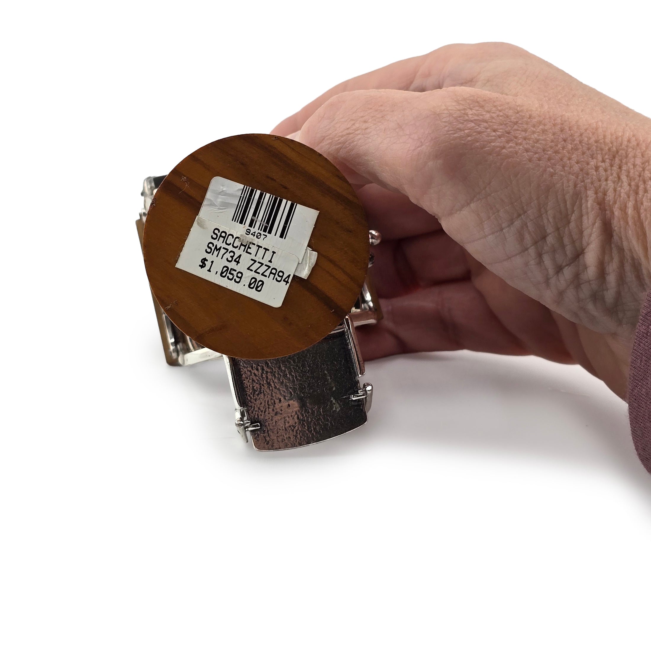 RARE Sacchetti Miniature Koken Barber Chair Sterling Silver & Walnut OOAK