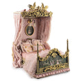 Load image into Gallery viewer, Aurea of Spain Rococo Pink & Gilt Half-Tester Canopy Bed with Painted Panels

