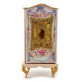 Load image into Gallery viewer, Milun Mini Furniture 24k Gold Rococo Wardrobe Armoire with Amber Inlays Poland
