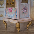 Load image into Gallery viewer, Milun Mini Furniture 24k Gold Rococo Wardrobe Armoire with Amber Inlays Poland
