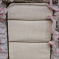 Load image into Gallery viewer, Pink & White Victorian Miniature Brass and Wood Canopy Bed Lace Curtains Floral Beads
