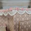Load image into Gallery viewer, French Upholstered Canopy Daybed with Lace & Pink Silk Artisan Signed
