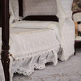 Load image into Gallery viewer, Victorian Dressed White Lace Canopy Bed in Dark Mahogany 1:12 Scale
