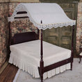 Load image into Gallery viewer, Hepplewhite-Style Mahogany Canopy Bed with Lace Tester
