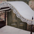 Load image into Gallery viewer, Hepplewhite-Style Mahogany Canopy Bed with Lace Tester
