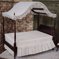 Load image into Gallery viewer, Hepplewhite-Style Mahogany Canopy Bed with Lace Tester
