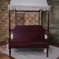 Load image into Gallery viewer, Hepplewhite-Style Mahogany Canopy Bed with Lace Tester
