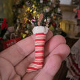 Load image into Gallery viewer, back view of miniature dollhouse stocking
