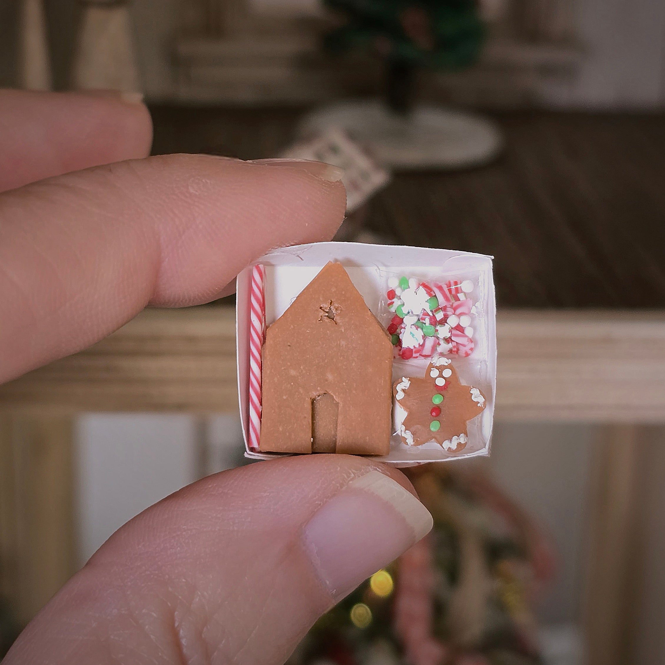 1:12 Christmas Gingerbread House Kit & Assembled Cottage