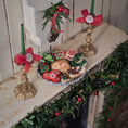 Load image into Gallery viewer, miniature dollhouse cookies on platter, top view

