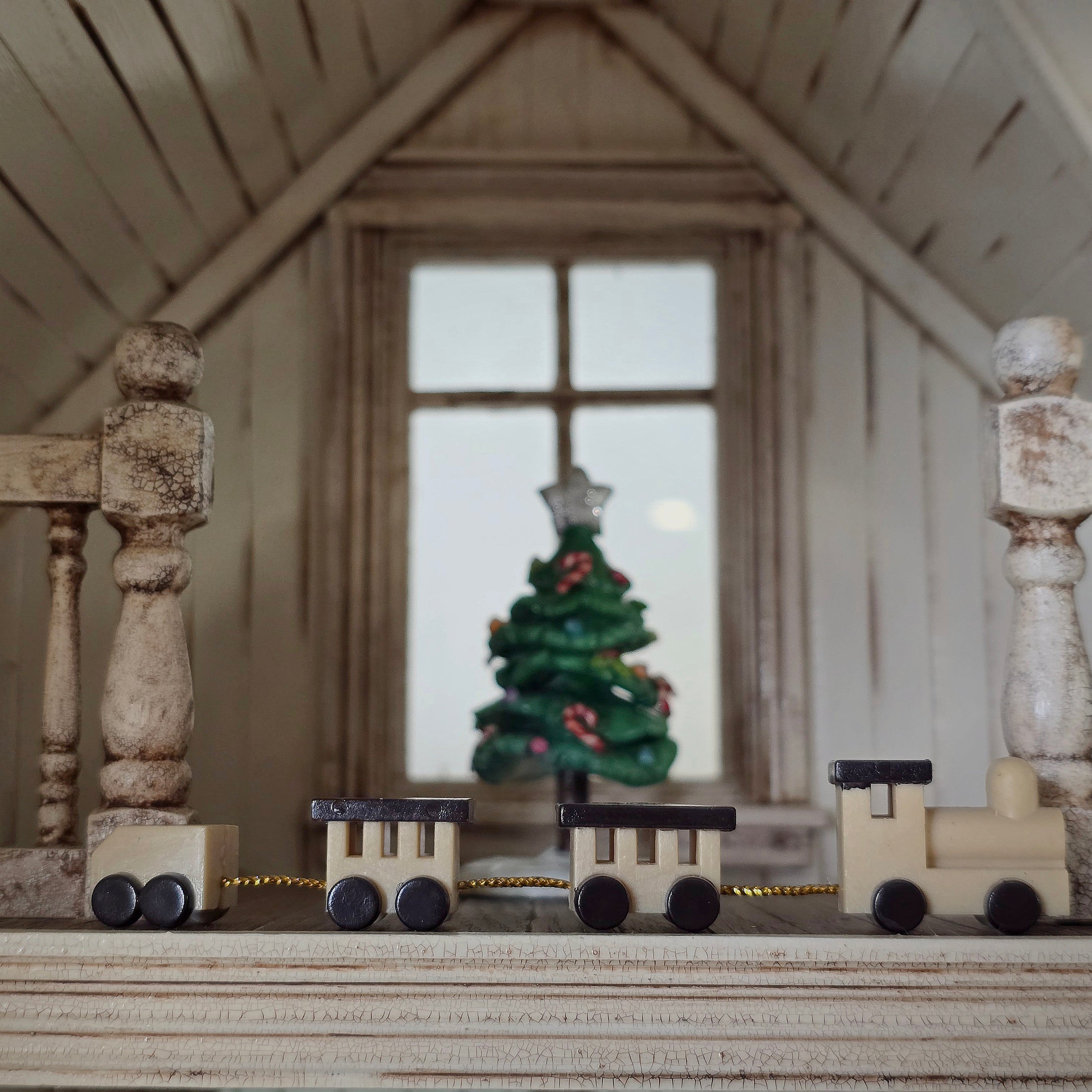 resin miniature toy train