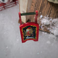 Load image into Gallery viewer, Top view of Miniature Christmas Sled – Hand-Painted by Pam Scott

