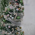 Load image into Gallery viewer, Decorative Christmas tree with ornaments on a plain background
