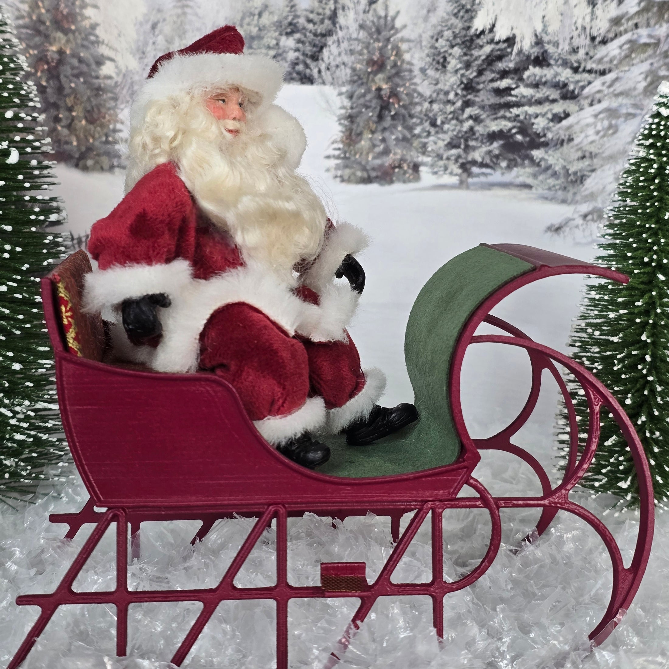 Side view of Santa in his Sleigh