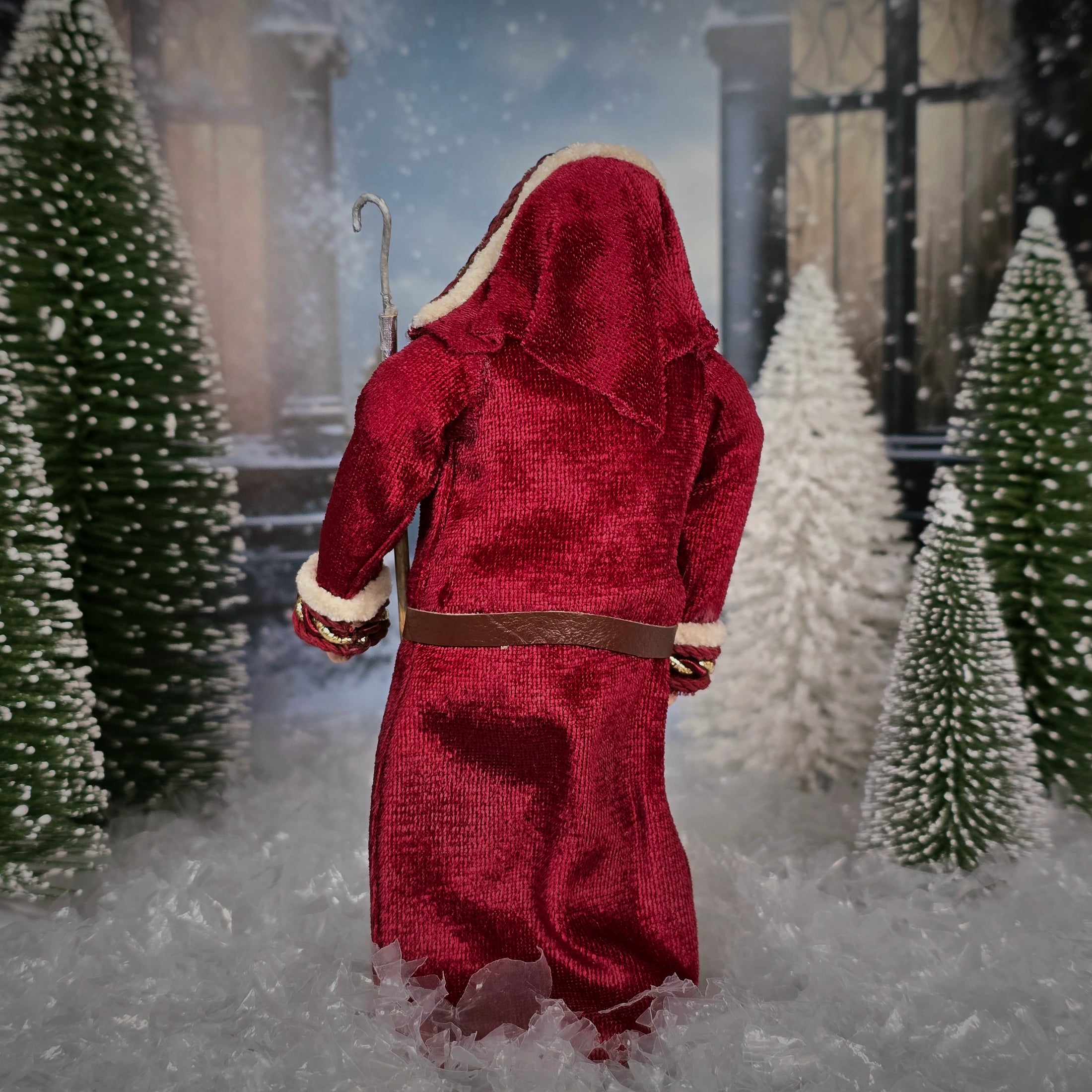 View of backside for Santa Claus doll