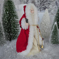 Load image into Gallery viewer, Porcelain Santa Claus Doll with Toys — Handcrafted 1:12 Scale Miniature in Velvet Robe
