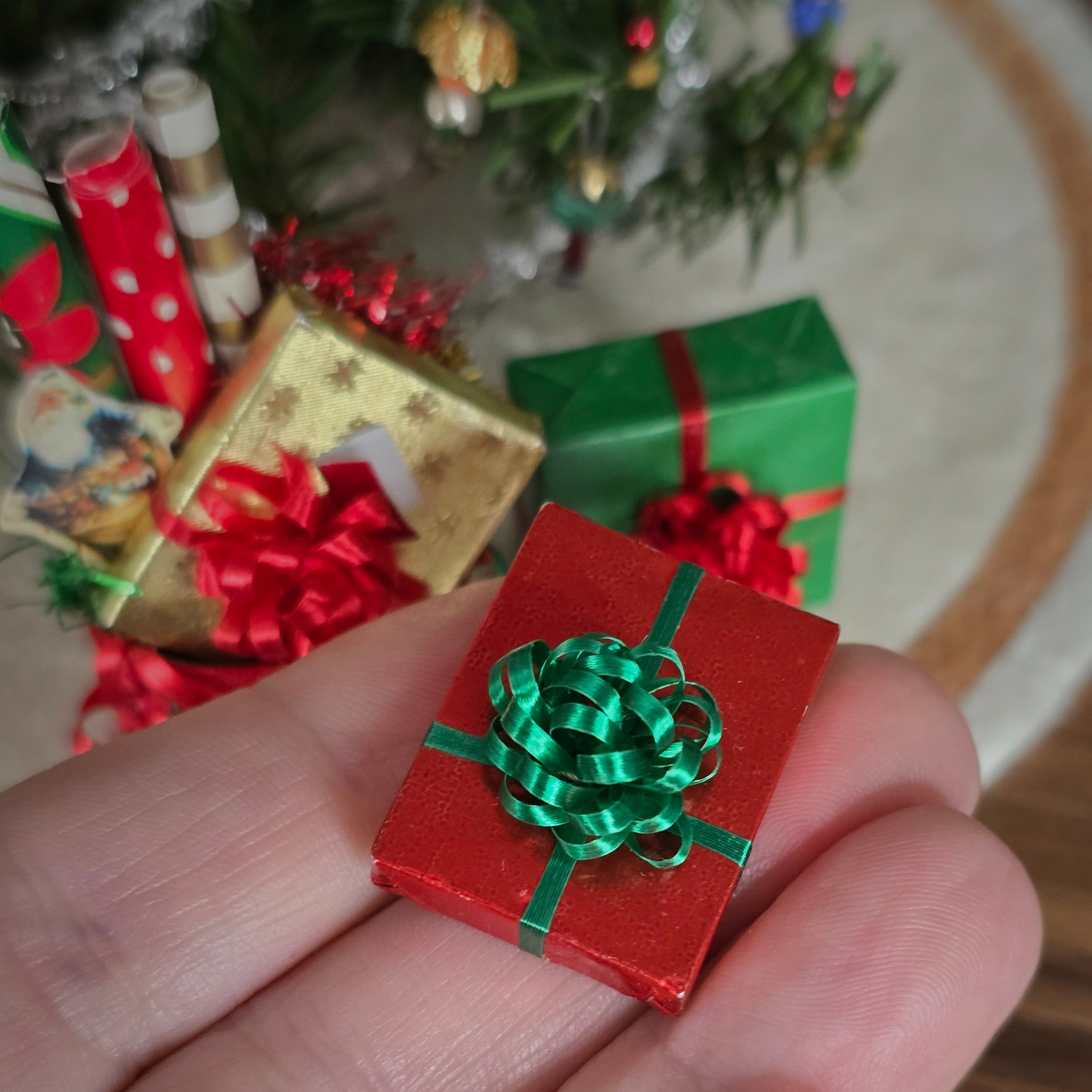 miniature gift in a hand