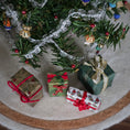 Load image into Gallery viewer, Miniature Christmas presents under a decorated tree with lights and ornaments.
